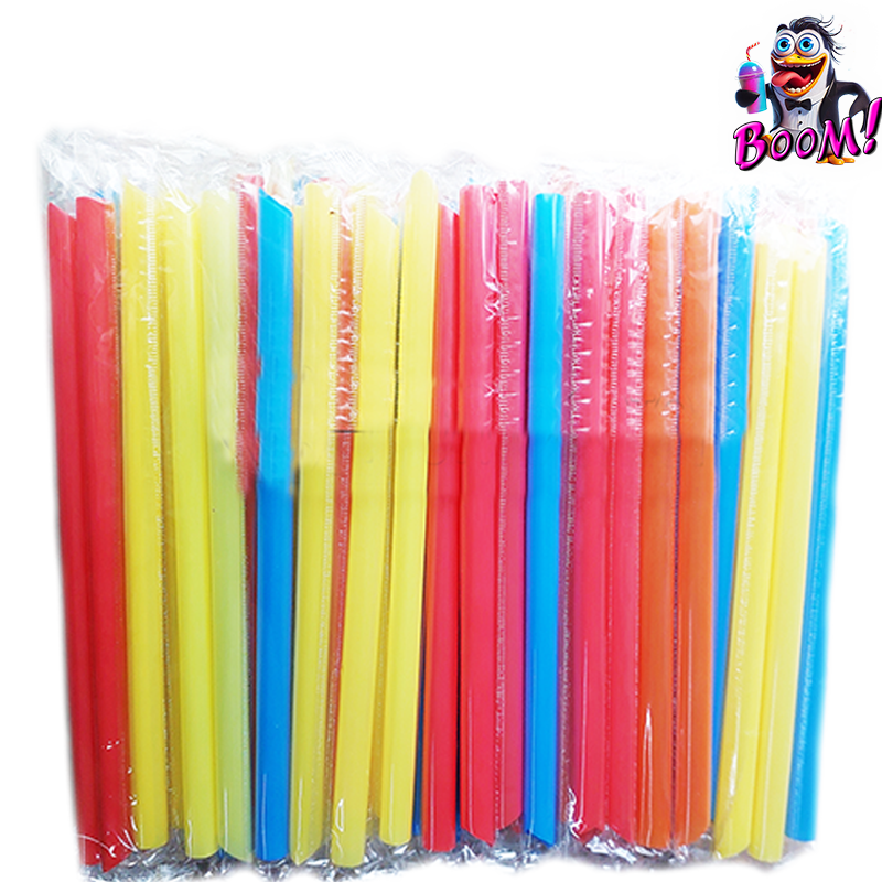 Extra-Thick Slushy & Milkshake Straws (12 mm Diameter) - Pack of 100