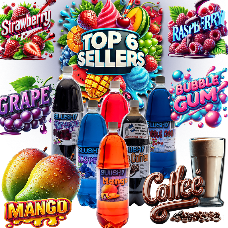 Top Six Best-Selling Flavors Box 2lt