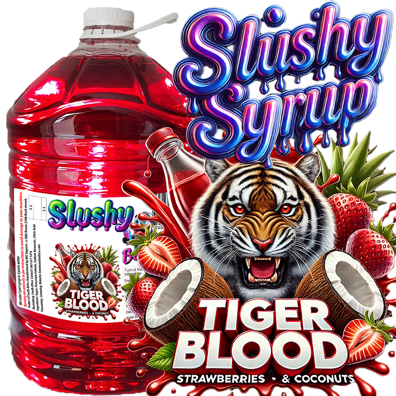 Tiger Slushy Slushy Syrup Concentrate 5 Lt